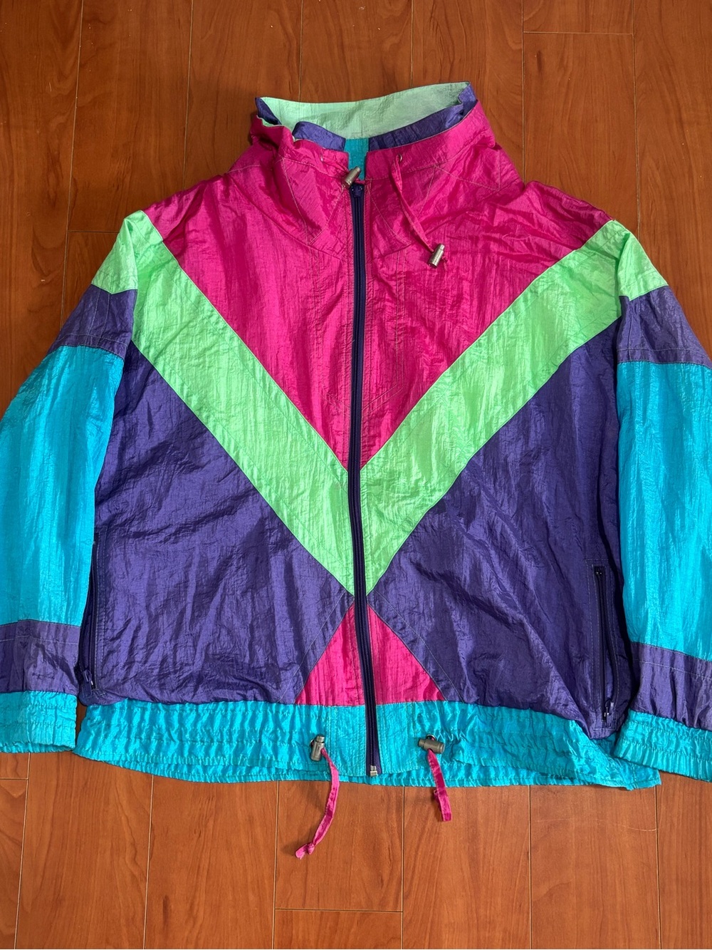 Vintage 80’s Nuage Sport Colorblock Windbreaker Jacket - Size Large